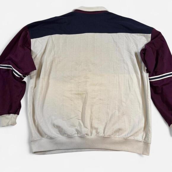Puritan Rugby Shirt Men’s L/XL Vintage 80s 90s Colorblock Long Sleeve - Picture 8 of 8